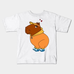 Sporty Capybara Kids T-Shirt